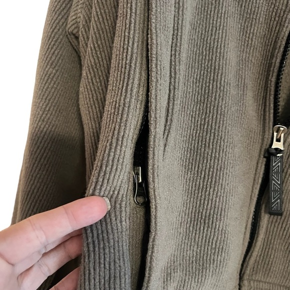 LANDS’ END Fleece Lined Full Zip Jacket in Dark Moss Green Size XL - Picture 5 of 9
